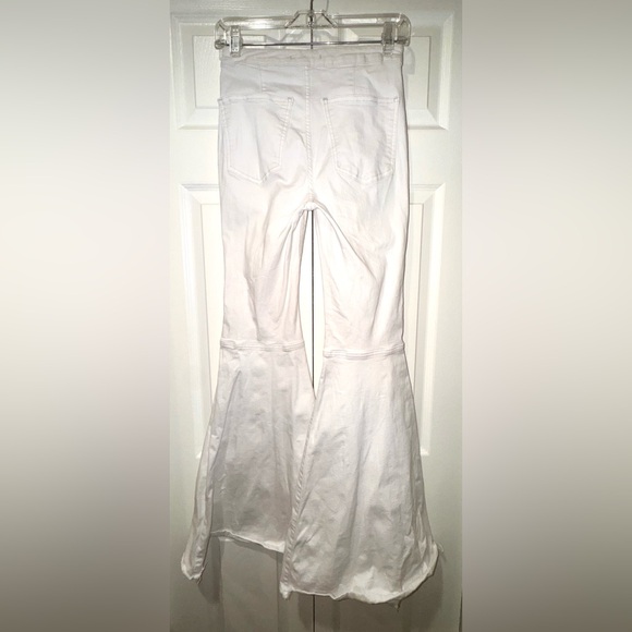 Free People We The Free Just Float Wide Leg Jean White Raw Hem Womens 27. - Picture 3 of 15